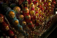 Matryoshka dolls in a Prague souvenir shop