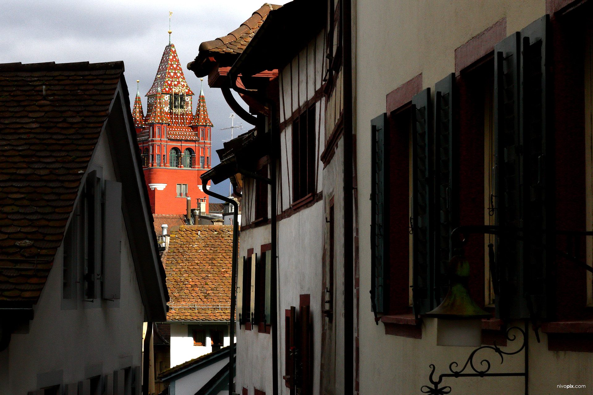 Rathaus Basel  from Imbergässlein Alley