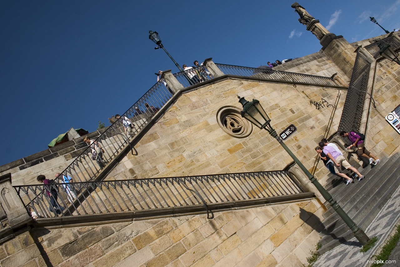 Stairs at Charles Bridge (Karlův most)