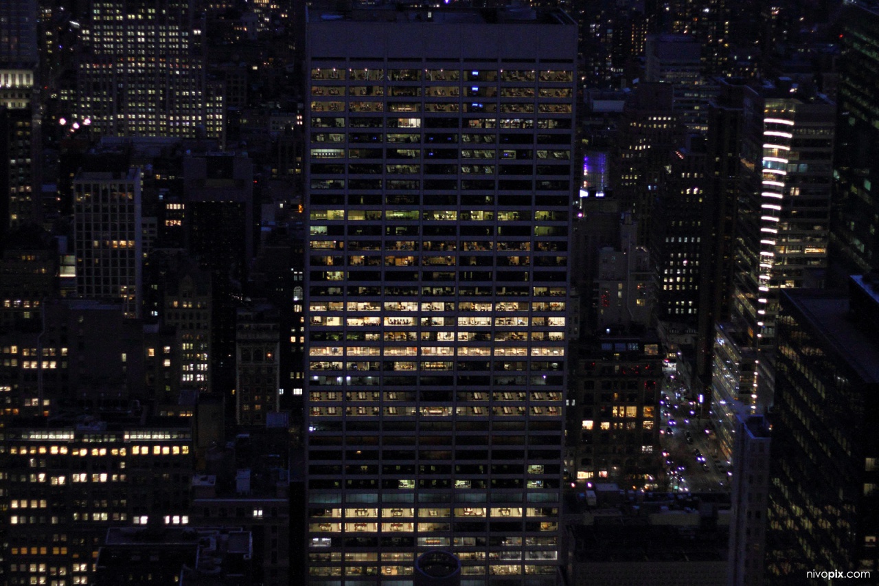 W. R. Grace Building at night