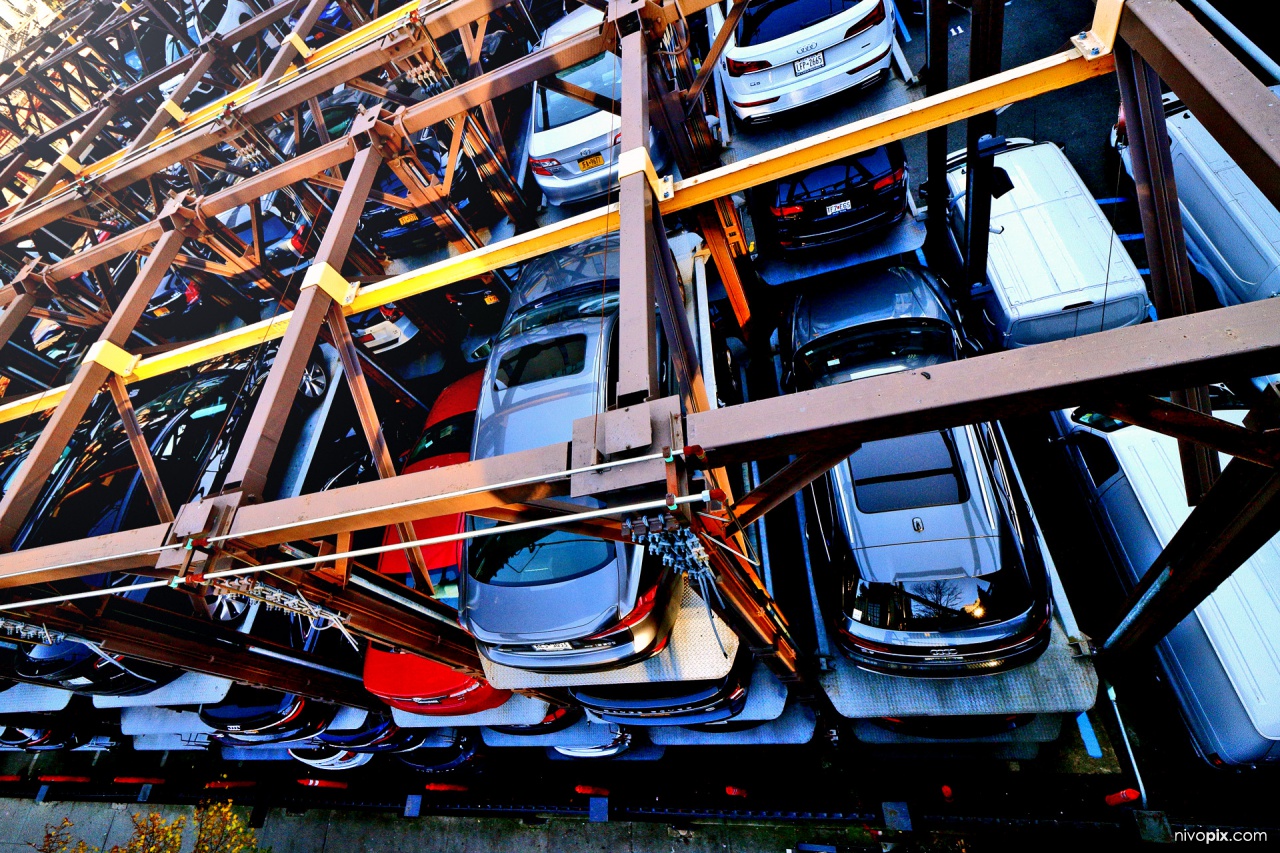 Stacked Mechanical Parking Lot - Edison ParkFast