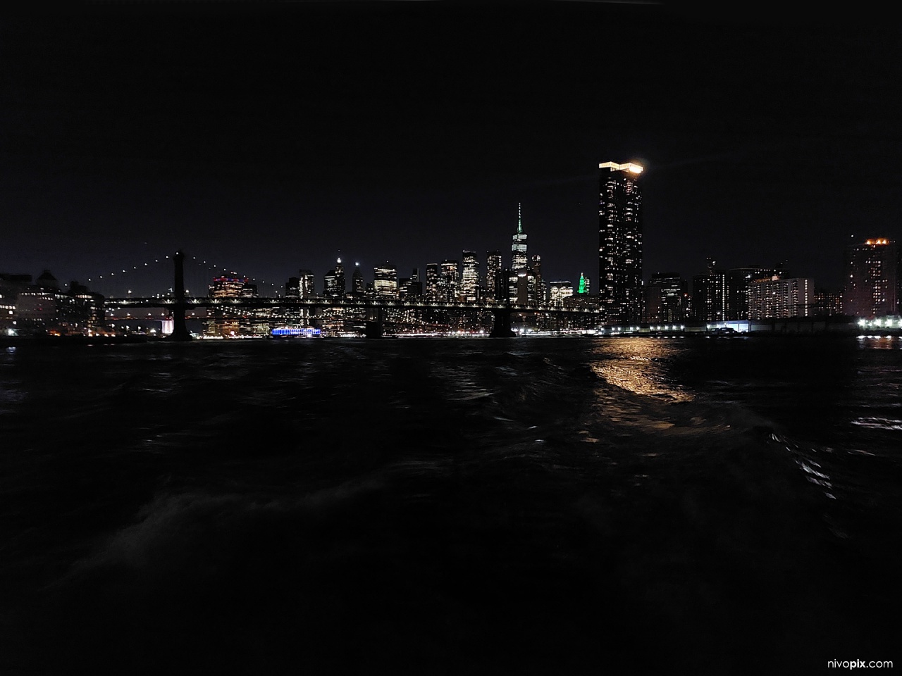 Lower Manhattan by night