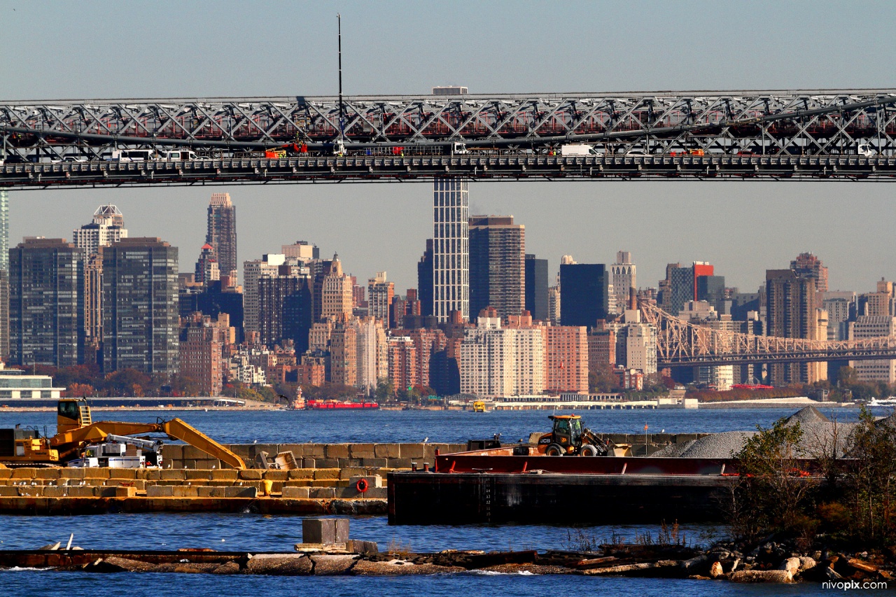 Williamsburg Bridge and Midtown Manhattan