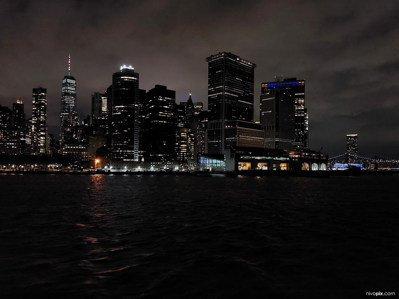 Downtown Manhattan by night