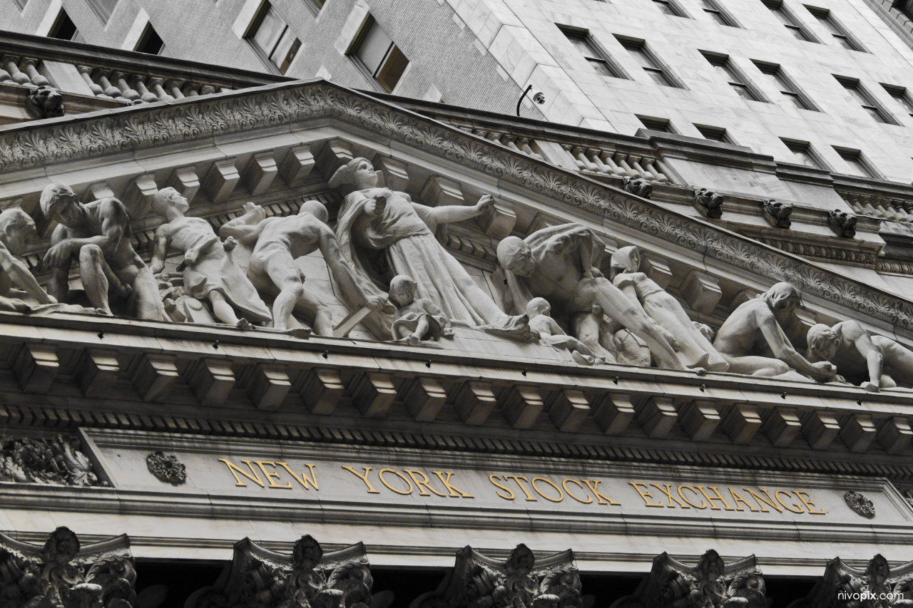 Facade of New York Stock Exchange (NYSE)