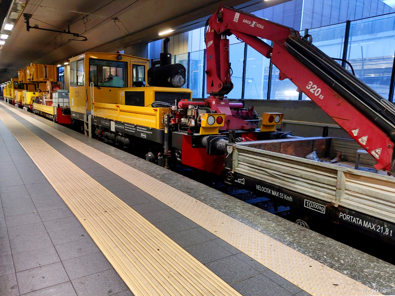 Work train at Milano Malpensa Airport