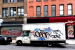 Graffiti covered box van, Tribeca, New York City