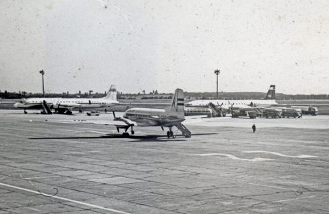 Malev Il-18, Il-14 and Interflug Il-18 at Budapest, Ferihegy airport – Budapest, Hungary