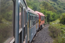 Train in the mountains