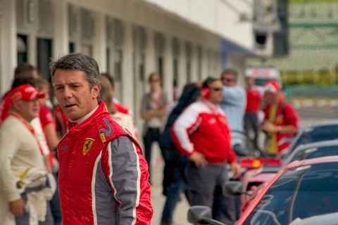 Racing driver at Hungaroring's pit – Mogyoród, Hungary