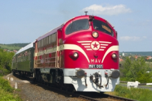 Nohab diesel locomotive near Csopak