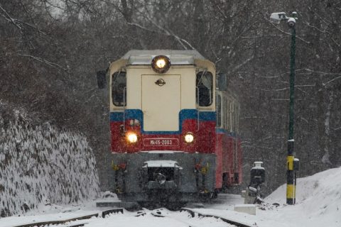 Mk45-2003 approaching Szépjuhászné station – Budapest, Hungary