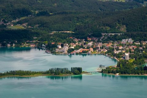 Pörtschach am Wörther see from Pyramidenkogel – Höhe, Austria