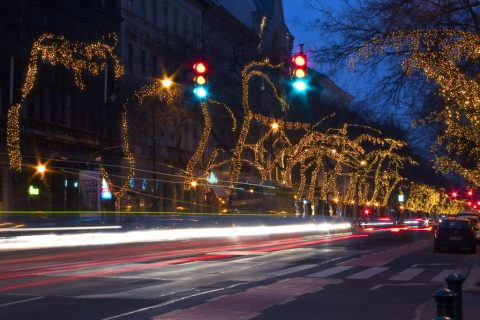 Andrássy út by night – Budapest, Hungary
