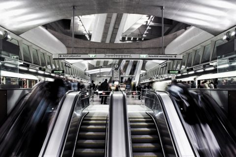 4-es metró Kálvin tér metróállomás M4 – Budapest, Hungary