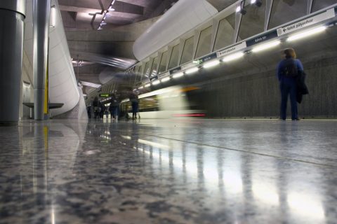4-es metró Kálvin tér metróállomás M4 – Budapest, Hungary