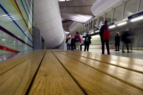 4-es metró Kálvin tér metróállomás M4 – Budapest, Hungary