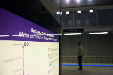 4-es metró Kálvin tér metróállomás M4 – Budapest, Hungary