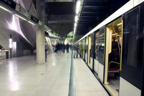 4-es metró Rákóczi tér metróállomás M4 – Budapest, Hungary