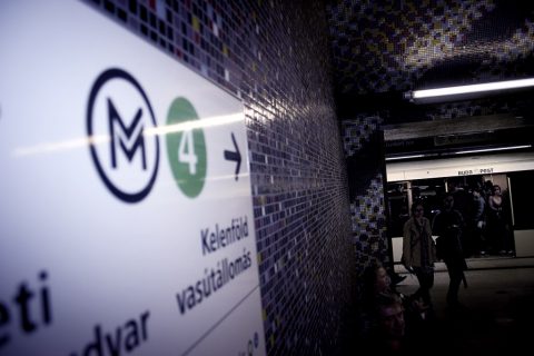 4-es metró Szent Gellért tér metróállomás M4 – Budapest, Hungary