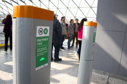 4-es metró - Bikás park metróállomás – Budapest, Hungary