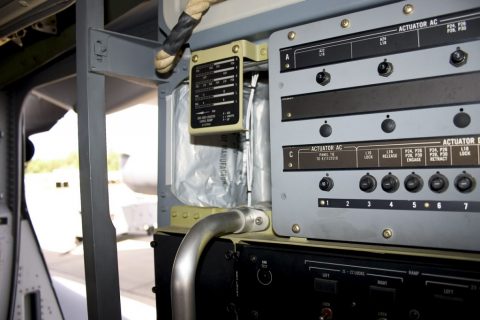 Boeing C-17 Globemaster III - ramp lock actuator panel – Pápa, Hungary