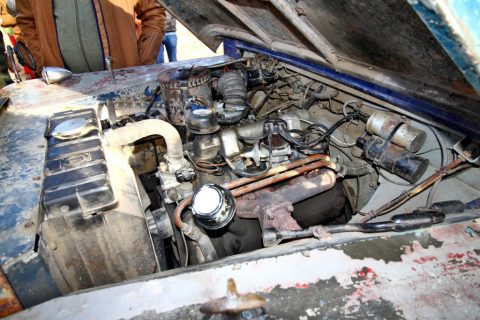 Series One Land Rover's engine – Inárcs, Hungary