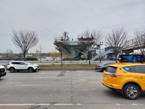  USS Intrepid (CV 11) from Hudson River Greenway – New York, United States