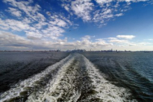 New York Harbor view from the Staten Island Ferry