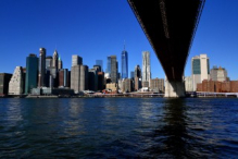 Lower Manhattan from under the Brooklyn Bridge