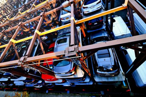 Stacked Mechanical Parking Lot - Edison ParkFast – New York, United States