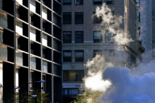 Steam flowing out at Lower Manhattan