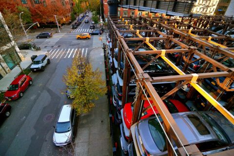 Stacked Mechanical Parking Lot - Edison ParkFast – New York, United States