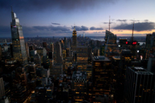 Manhattan sunset from Rockefeller Center