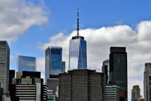 Top of the World Trade Center buildings, Lower Manhattan, New York, NY