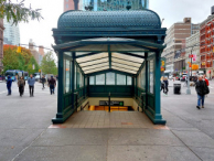 Astor Place entrance kiosk