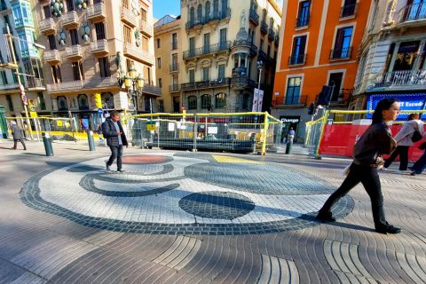 La Rambla, Mosaic de Joan Miró – Barcelona, Spain