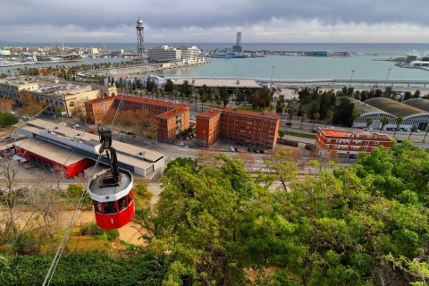 Port Vell Aerial Tramway car, Montjuïc hill – Barcelona, Spain