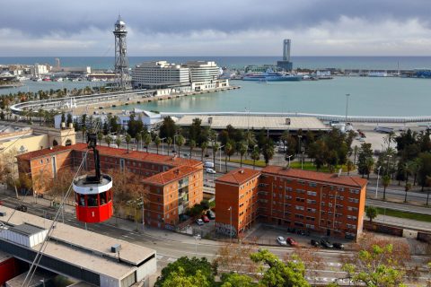 Port Vell Aerial Tramway car, Montjuïc hill – Barcelona, Spain