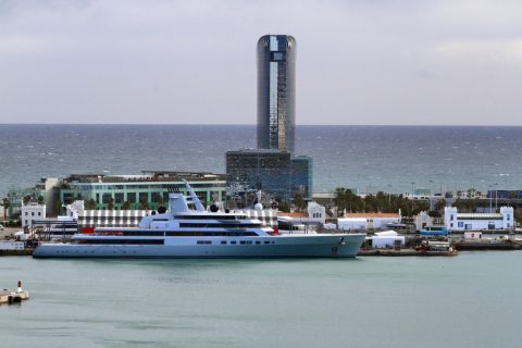 Google co-founder Sergey Brin's superyacht, Dragonfly (142 meter) – Barcelona, Spain