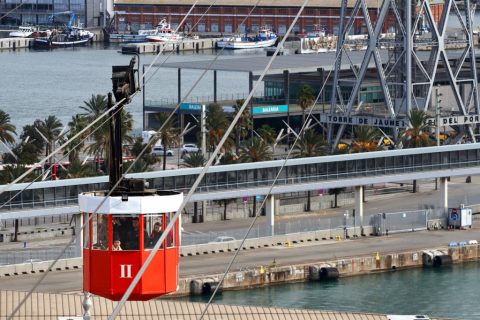 Port Vell Aerial Tramway car, Montjuïc hill – Barcelona, Spain