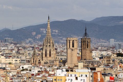 Catedral de Barcelona from Montjuïc – Barcelona, Spain