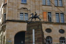 Drachenreiter Statue, Kohlenberg, Basel