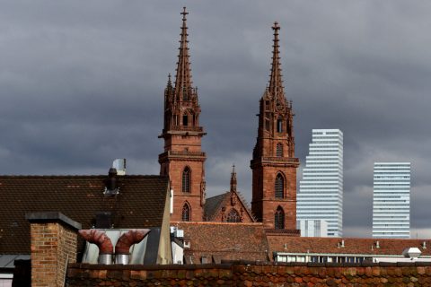 Basel münster, Roche towers – Basel, Switzerland