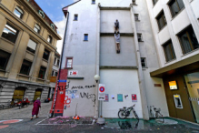 The Ledge by Mark Jenkins at Rümelinsplatz, Basel