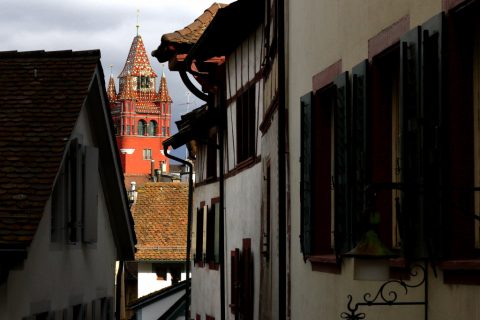 Rathaus Basel from Imbergässlein Alley – Basel, Switzerland