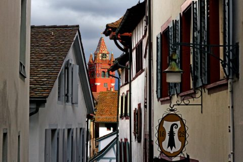Rathaus Basel  from Imbergässlein Alley – Basel, Switzerland