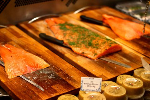 Salmon - Östermalms Saluhall - food market – Stockholm, Sweden