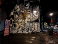 Viking Mural, Reykjavík street art, MJÚK Iceland