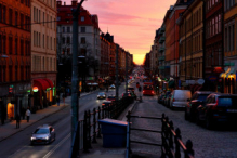 Sunset at Hornsgatan, Södermalm, Stockholm